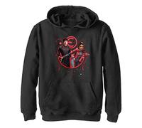 Marvel Eternals DRUIG and MAKKARI Duo Boy's Hooded Pullover Fleece, Black, Large