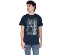 Marvel Fantastic Four First Family and Herbie Blueprint Unisex T-Shirt, Navy, M