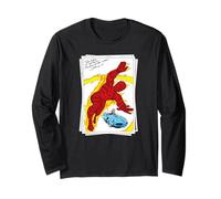 Marvel Fantastic Four Human Torch Retro Vintage Photo Langarmshirt