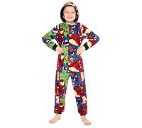Marvel Fleece Schlafanzug für Jungen, Teenagers - Einteiler für Kinder, Warme Pyjama Geschenk für Jungs (Mehrfarbig, 11-12 Jahre)
