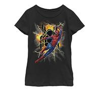 Marvel Girls' Spider-Man: Far from Home Lightning Strike Black T-Shirt