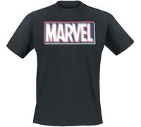 Marvel Glitch Logo T-Shirt schwarz in M