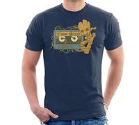 Marvel Guardians of The Galaxy Baby Groot Cassette Tape Men's T-Shirt