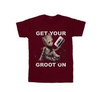 Marvel - "Guardians Of The Galaxy Get Your Groot On" T-Shirt für Damen (Burgunderrot) M