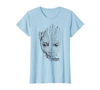 Marvel Guardians Of The Galaxy Groot Line Art Portrait T-Shirt