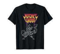 Marvel Guardians of the Galaxy Rock Style Rocket & Groot T-Shirt, Herren, Schwarz, S, Kurzarm, Klassische Passform, Cartoon, Unisex, Pullover, T-Shirt