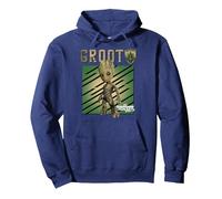 Marvel Guardians Vol. 2 Baby Groot Shield Pullover Hoodie, Unisex für Erwachsene, Marineblau, XL