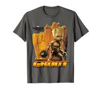 Marvel Guardians Vol.2 ICH Bin Groot Ready Face T-Shirt, Herren, Anthrazit, 5XL