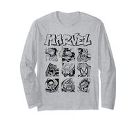 Marvel Heroes and Villain Close Up Boxes Langarmshirt