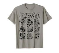 Marvel Heroes and Villain Close Up Boxes T-Shirt