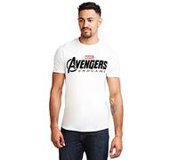 Marvel Herren Avengers Endgame Logo T Shirt, Weiß (White White), M EU