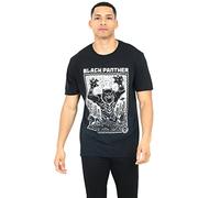 Marvel Herren Black Panther Lino-Schnitt T-Shirt, Schwarz, L