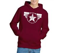 Marvel Herren Captain America - Cap Logo Kapuzenpullover (1er Pack)