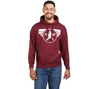 Marvel Herren Captain America - Cap Logo Kapuzenpullover, Rot (Burgundy Blue), XX-Large