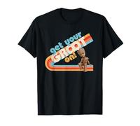 Marvel Herren Groot Retro T-Shirt Schwarz S Klassische Passform Kurzarm Crew Neck Baumwolle 100% Polyester Mischgewebe Groot-Grafik Casual Alltag Unisex Erwachsene Kind