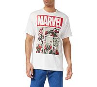 Marvel Herren Heroes Comics T Shirt, Weiß (White White), L EU