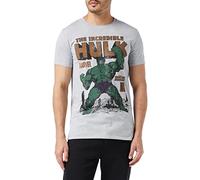 Marvel Herren Hulk Rage T Shirt, Grau (Grey Marl Spo), S EU