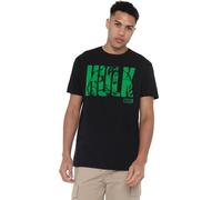 Marvel Herren Hulk Text T Shirt, Schwarz (Black Blk), S EU