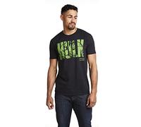 Marvel Herren Hulk Text T-Shirt, Schwarz (Black Blk), XX-Large