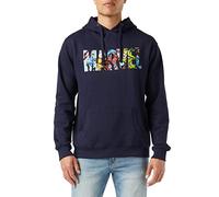 Marvel Herren Logo Characters Kapuzenpullover, Blau (Navy Navy), X-Large