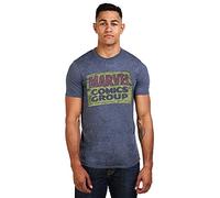 Marvel Herren Marvel - Comics Group Logo Mens Heather Navy Lrg T Shirt, Blau (Heather Navy Hny), L EU