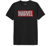 Marvel Herren Memarcots294 T-Shirt, Schwarz, S