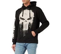 Marvel Herren Punisher Skull Hooded Sweatshirt, Schwarz, XL