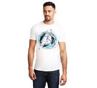 Marvel Herren Quantum Logo T Shirt, Weiß (White White), S EU