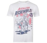 Marvel Herren Team Avengers T-Shirt, White, X-Large (20er Pack)