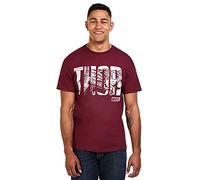 Marvel Herren Thor Text T Shirt, Rot (Garnet Gar), S EU