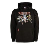Marvel Herren Vintage Avengers Kapuzenpullover, Schwarz, S