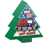 Marvel Holiday 2022 Pocket POP! Vinyl Schlüsselanhänger 4er-Pack Tree Holiday Bo