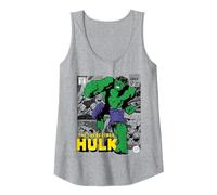 Marvel Hulk The Incredible Hulk Tank Top, Damen, Grau Meliert, S