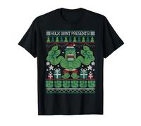 Marvel Hulk Wants Presents Holiday Sweater, Langarm, T-Shirt