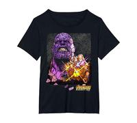 Marvel Infinity War Thanos Stained Glass Graphic T-Shirt T-Shirt, Damen Große Größen, Schwarz, 3X
