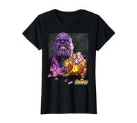 Marvel Infinity War Thanos Stained Glass Graphic T-Shirt T-Shirt, Damen, Schwarz, M