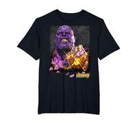 Marvel Infinity War Thanos Stained Glass Graphic T-Shirt T-Shirt, Herren Große Größen, Schwarz, 4X Tall