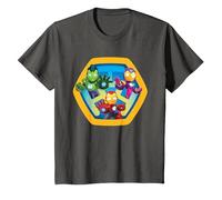 Marvel Iron Man and His Awesome Friends Super Hero Team T-Shirt, Kinder, Anthrazit, 152