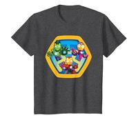 Marvel Iron Man and His Awesome Friends Super Hero Team T-Shirt, Kinder, Anthrazit Meliert, 152