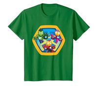 Marvel Iron Man and His Awesome Friends Super Hero Team T-Shirt, Kinder, Dunkelgrün, 152