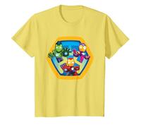 Marvel Iron Man and His Awesome Friends Super Hero Team T-Shirt, Kinder, Gelb, 104