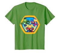 Marvel Iron Man and His Awesome Friends Super Hero Team T-Shirt, Kinder, Hellgrün, 140