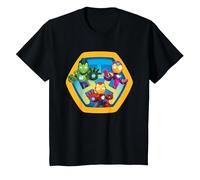 Marvel Iron Man and His Awesome Friends Super Hero Team T-Shirt, Kinder, Schwarz, 116