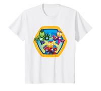Marvel Iron Man and His Awesome Friends Super Hero Team T-Shirt, Kinder, Weiß, 104
