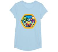 Marvel Iron Man and His Awesome Friends Super Hero Team T-Shirt, Mädchen, Himmelblau, L