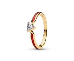Marvel Iron Man Damenring, vergoldet, Emaille