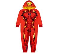 Marvel Iron Man Schlafoverall Kinder | Avengers Onesie Kinder Kuschelig | Schlafoveralls Für Jungen | Rot 110