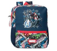 Marvel Joumma Avengers Legendary Schulrucksack für Kinder, aus Polyester, breite und verstellbare Träger, die sich anpassen, Fronttasche., blau, Rucksack 33