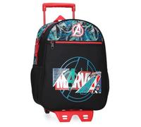 Marvel Joumma Shield, Schulrucksack mit Rollen, Schwarz, 27 x 33 x 11 cm, Polyester, 9,8 l, Schwarz, Schulrucksack mit Trolley