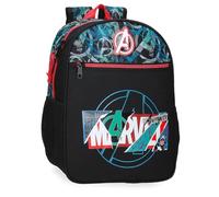 Marvel Joumma Shield Schulrucksack, Schwarz, 27 x 33 x 11 cm, Polyester, 9,8 l, Schwarz, Schulrucksack